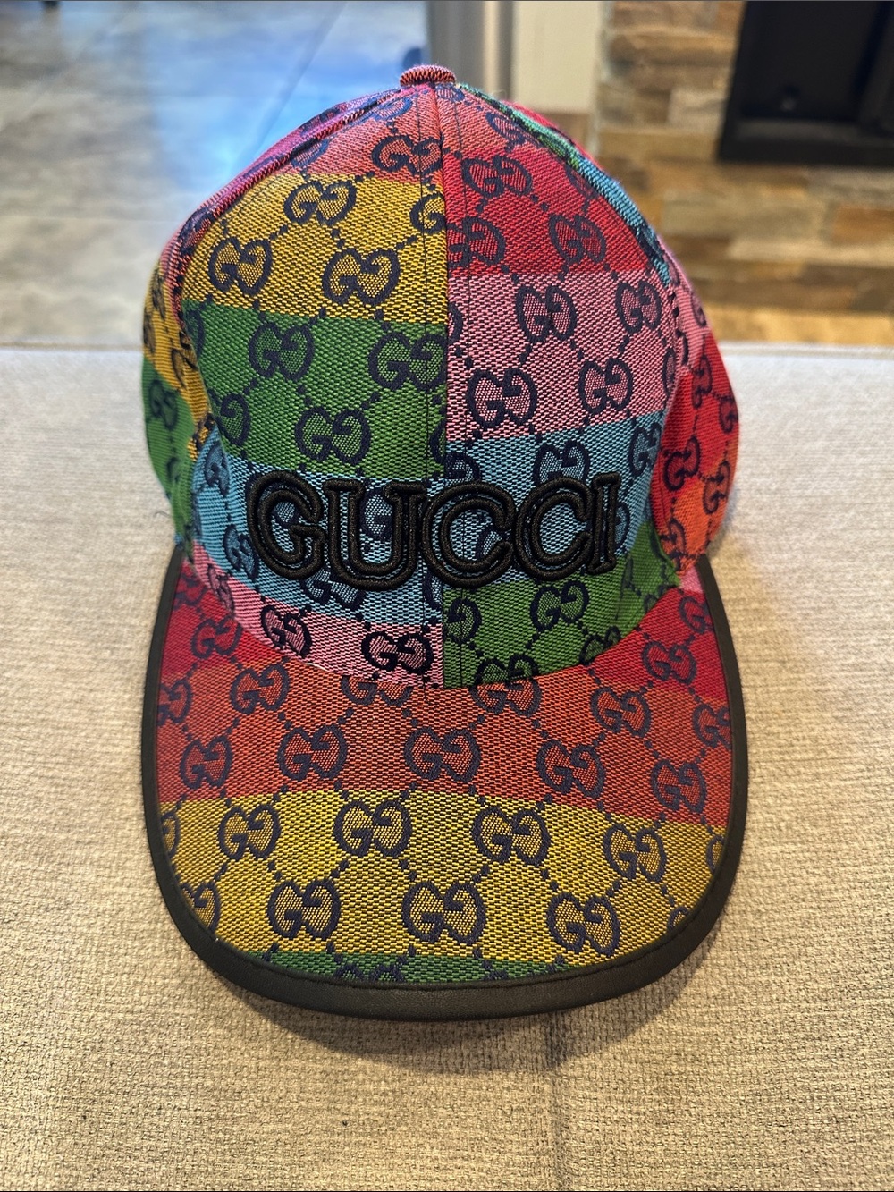 Rainbow GG Patchwork Baseball Cap